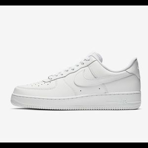 White Nike Air Force 1 shoes